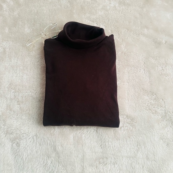 Dark Brown Turtleneck T Shirt - Picture 10 of 14